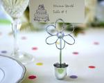 silver silhouette placecard holders set of 4 darling daisy theme