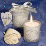 shell design candle favors