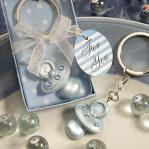 baby blue pacifier keychain favor