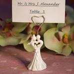 enchanting bride and groom design favor saver place card holder