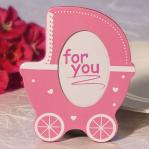 cute pink baby stroller frame favors