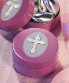 pink cross design mint tins
